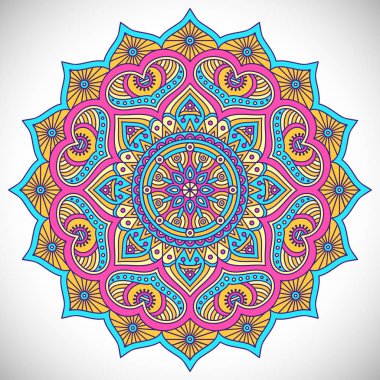 Vektör Hintli Mandala