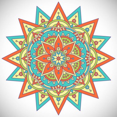 Vektör Hintli Mandala