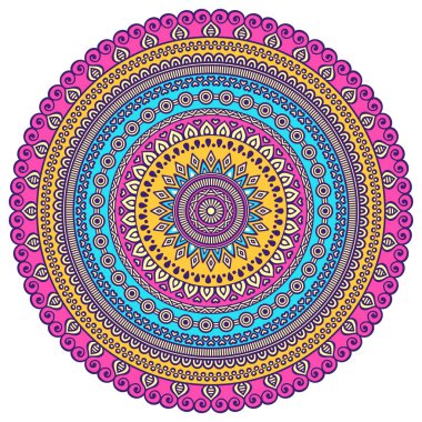 Vektör Hintli Mandala