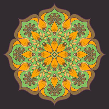 Vektör Hintli Mandala