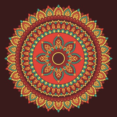 Vektör Hintli Mandala