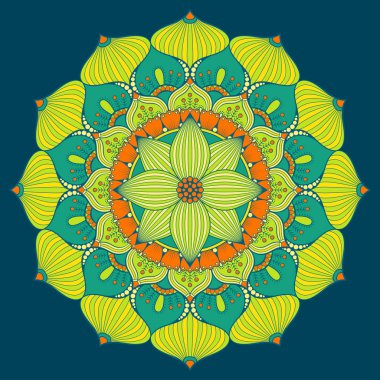 Vektör Hintli Mandala