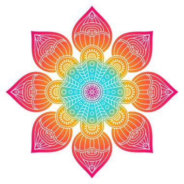 Vektör Hintli Mandala