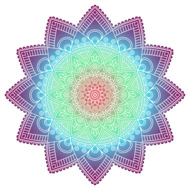 Vektör Hintli Mandala