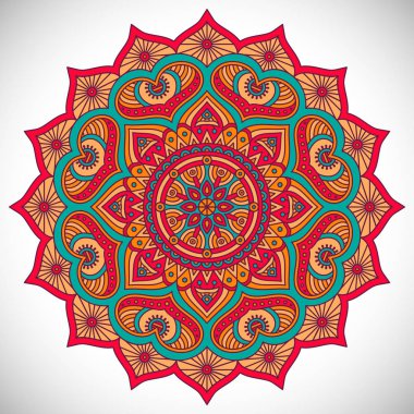 Vektör Hintli Mandala