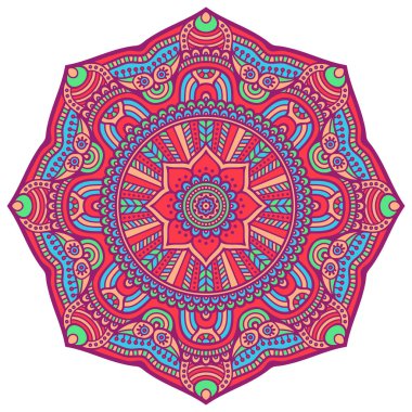 Vektör Hintli Mandala