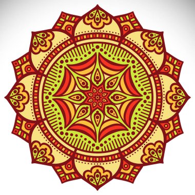 Vektör Hintli Mandala