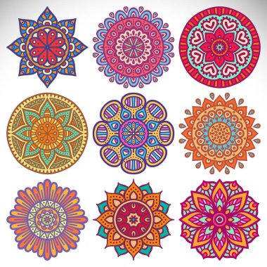 Vektör Hintli Mandala