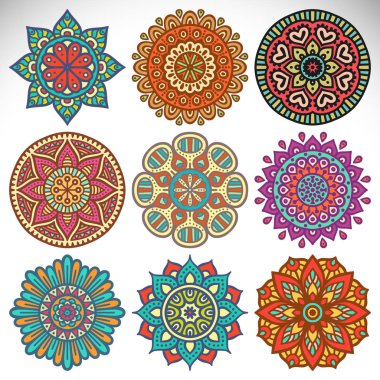 Vektör Hintli Mandala