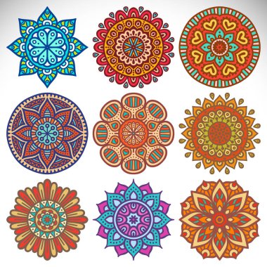 Vektör Hintli Mandala