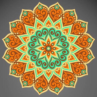 Vektör Hintli Mandala