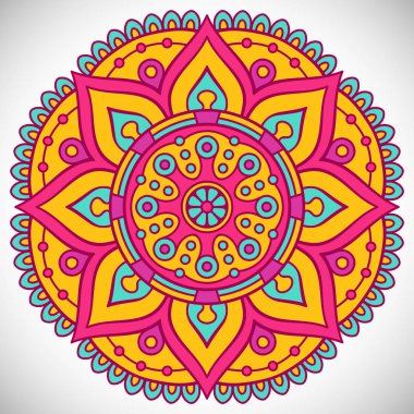 Vektör Hintli Mandala