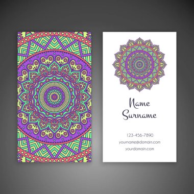 Kartvizit. Vintage dekor elementleri.