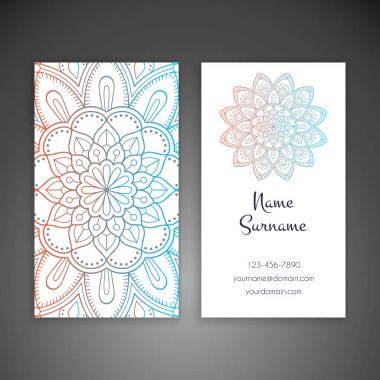 Kartvizit. Vintage dekor elementleri.