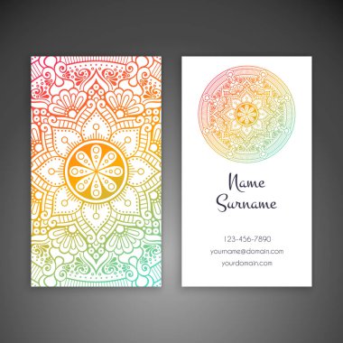 Kartvizit. Vintage dekor elementleri.