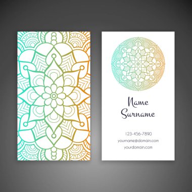 Kartvizit. Vintage dekor elementleri.