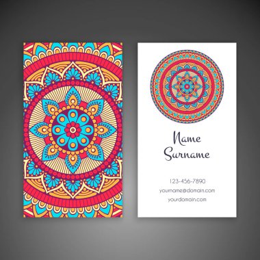 Kartvizit. Vintage dekor elementleri.