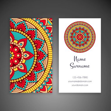 Kartvizit. Vintage dekor elementleri.