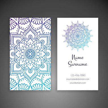 Kartvizit. Vintage dekor elementleri.