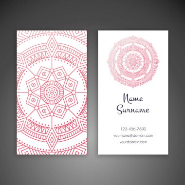 Kartvizit. Vintage dekor elementleri.