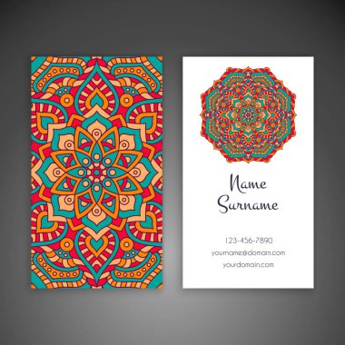 Kartvizit. Vintage dekor elementleri.