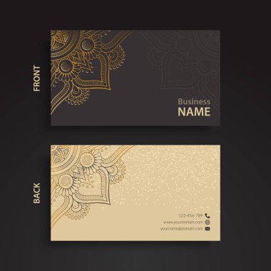 Kartvizit. Vintage dekor elementleri.