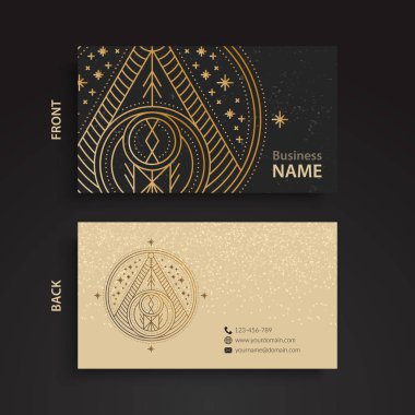 Kartvizit. Vintage dekor elementleri.