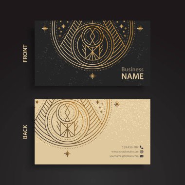 Kartvizit. Vintage dekor elementleri.