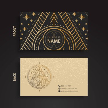 Kartvizit. Vintage dekor elementleri.