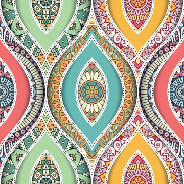 etnik çiçek seamless modeli