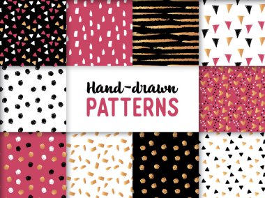 Mandalalar ile etnik çiçek seamless modeli