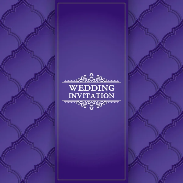 Invitation de mariage de luxe vectoriel avec mandala — Image vectorielle