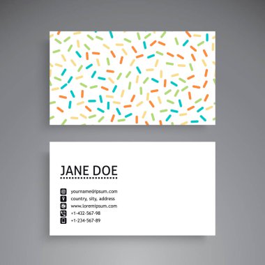 Kartvizit. Vintage dekor elementleri