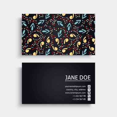 Kartvizit. Vintage dekor elementleri