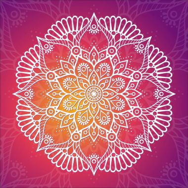 Vektör lüks düğün davetiyesi ile mandala