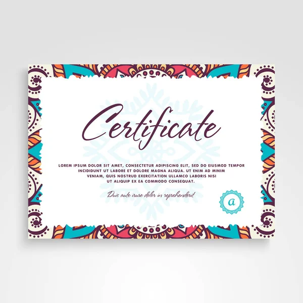 Tarjeta de visita. Elementos decorativos vintage. Tarjetas florales decorativas o invitación con mandala — Vector de stock