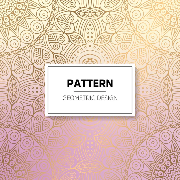 Patrón sin costura floral étnico con mandalas — Vector de stock