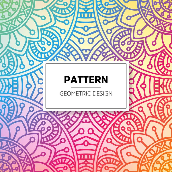 Patrón sin costura floral étnico con mandalas — Vector de stock