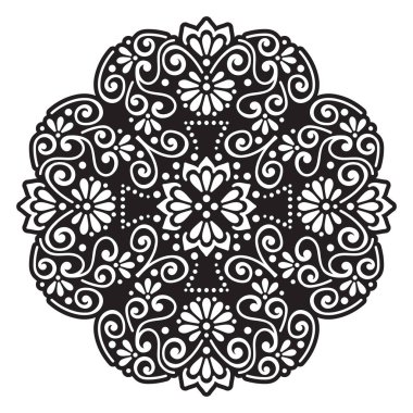 Vektör Hintli Mandala