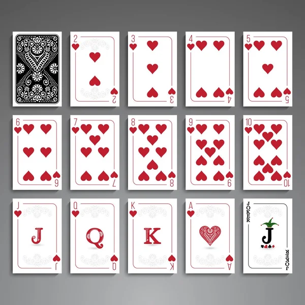 Tarjetas juego completo — Vector de stock