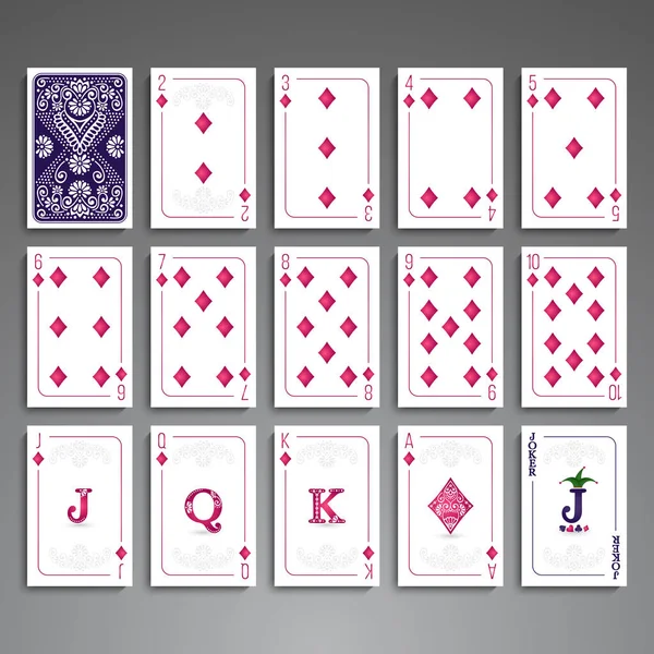 Tarjetas juego completo — Vector de stock