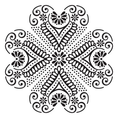 Vektör Hintli Mandala