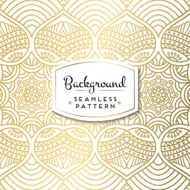 Mandalalar ile etnik çiçek seamless modeli