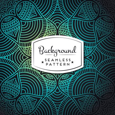 Mandalalar ile etnik çiçek seamless modeli