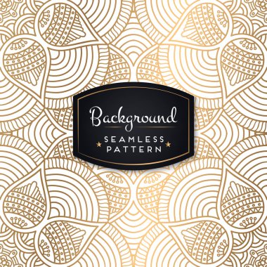 Mandalalar ile etnik çiçek seamless modeli