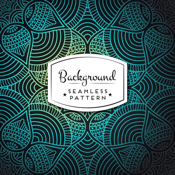 Mandalalar ile etnik çiçek seamless modeli