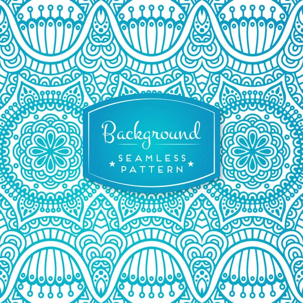 Mandalalar ile etnik çiçek seamless modeli