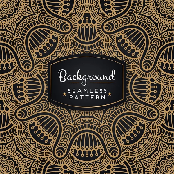 Mandalalar ile etnik çiçek seamless modeli