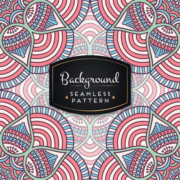 Mandalalar ile etnik çiçek seamless modeli