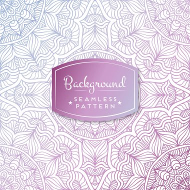 Mandalalar ile etnik çiçek seamless modeli